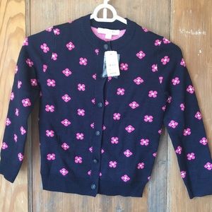 Brooks Brothers Girls Navy Merino Cardigan 6y